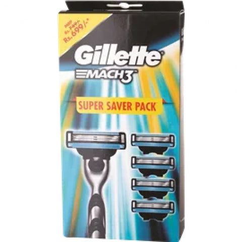 Gillette Combo Shaving Mach3 Razor 1Up And Blades Of 4 Pieces | Gillette In Lebanon