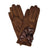 Suede Women's Brown Knit Gloves