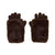 Steve Madden Women's Brown Faux-Fur-Cuff Cozy Knit Gloves