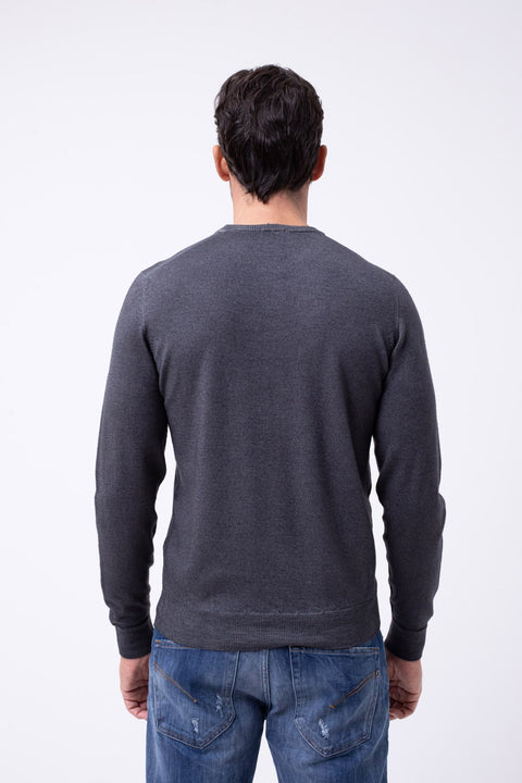 Rebel Men's Dark Grey Long Sleeve Sweater | Rebel In Lebanon