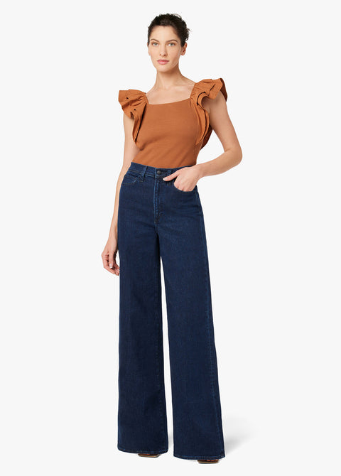 JOE'S Women's Navy The Mia High Rise Wide Leg Jeans | JOE'S In Lebanon