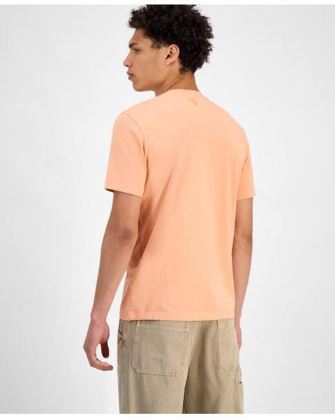 Guess Men's Light Coral Alphy Short Sleeve T-Shirt|Guess In Lebanon