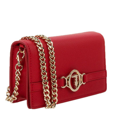 Trussardi Women's Red Leather Pre Poppy Shoulder Bag |Trussardi In Lebanon