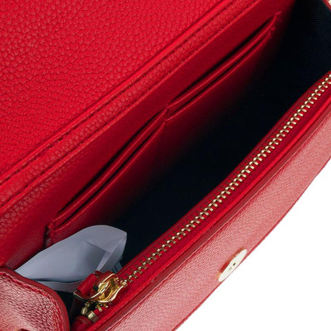 Trussardi Women's Red Leather Pre Poppy Shoulder Bag |Trussardi In Lebanon