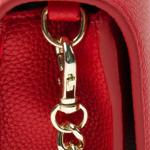 Trussardi Women's Red Leather Pre Poppy Shoulder Bag |Trussardi In Lebanon