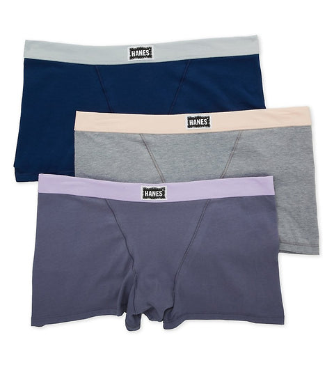 Hanes Women's Navy Blue Pack 3-Pk. Originals Ultimate Boxer Brief Underwear | Hanes In Lebanon