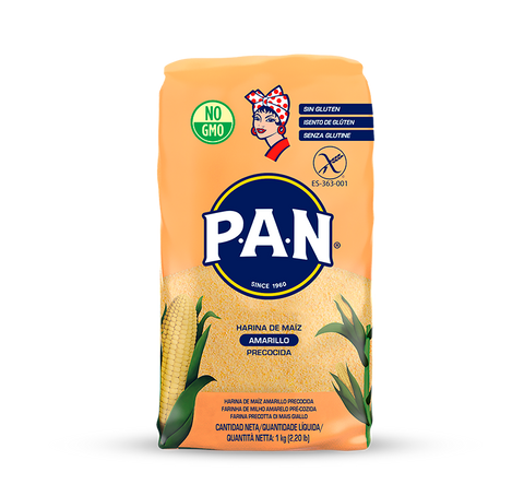 Pan Precooked Yellow Corn Flour 1kg | Pan In Lebanon