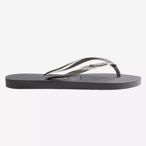 Havaianas Women's Grey Slim Logo Metallic Flip Flops Slipper | Havaianas In Lebanon