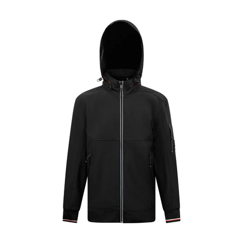 Tom Tailor Men's Black Outdoor Hooded Jacket | Tom Tailor In Lebanon
