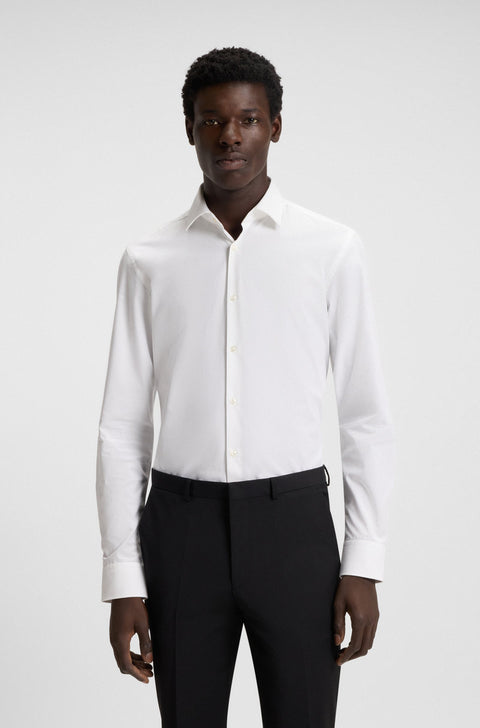 Hugo Boss Men's White Slim-Fit Shirt | Hugo Boss In Lebanon