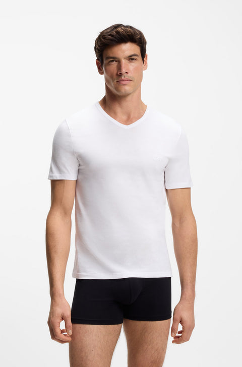 Boss Men's White  V-neck Underwear T-Shirt | Boss In Lebanon