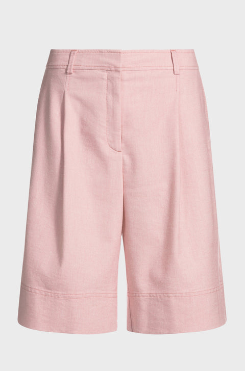 Boss Women's Light Pink Formal Short With Front Pleats | Boss In Lebanon