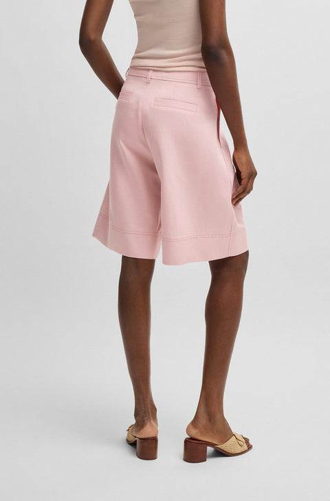 Boss Women's Light Pink Formal Short With Front Pleats | Boss In Lebanon