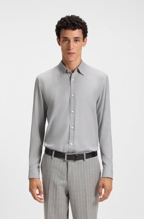 HUGO by Hugo Boss Men's Gray Modern-Fit Dress Shirt |  HUGO by Hugo Boss In Lebanon