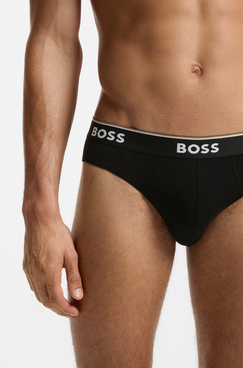 Hugo Boss Men's Black 3 Pack Logo Waistband Briefs |Hugo Boss In Lebanon