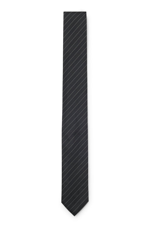 Hugo Boss Men's Black Silk Stripe Jacquard Tie | Hugo Boss In Lebanon
