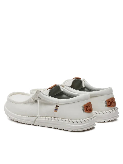 Hey Dude Men's Off White Wally Funk Nylon Craft Moccasin | Hey Dude In Lebanon