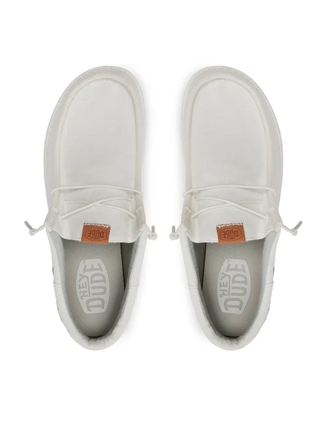 Hey Dude Men's Off White Wally Funk Nylon Craft Moccasin | Hey Dude In Lebanon