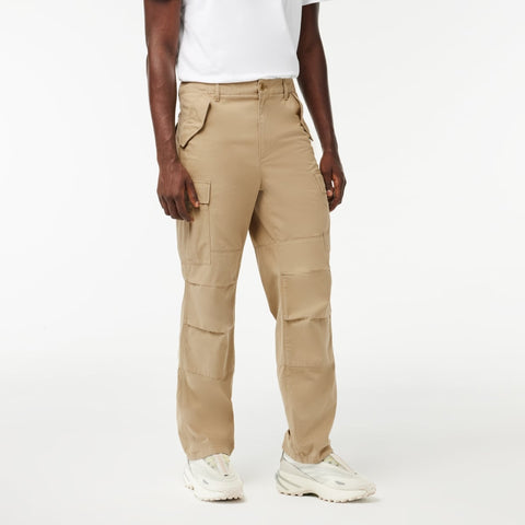 Lacoste Men's Khaki Multi Pocket Cargo Pants|Lacoste In Lebanon