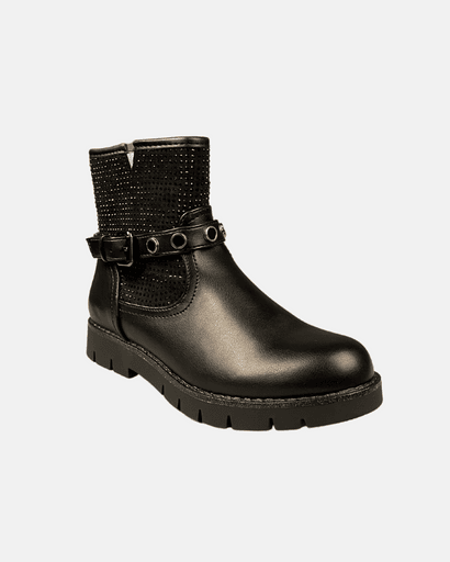 10 Baci Girl's Black Glittery Boot's SI323 (shoes 2/ b1)