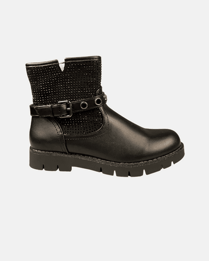10 Baci Girl's Black Glittery Boot's SI323 (shoes 2/ b1)