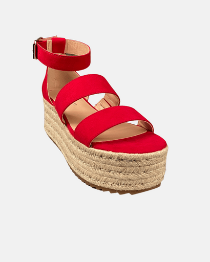 Lora Ferres Women's Red Sandals With Heel SI287 (shr)