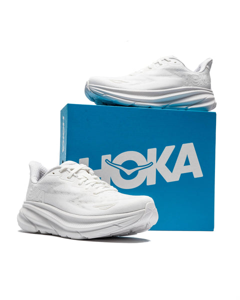 Hoka Men's White Clifton 9 Sneakers | Hoka In Lebanon