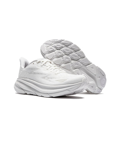 Hoka Men's White Clifton 9 Sneakers | Hoka In Lebanon