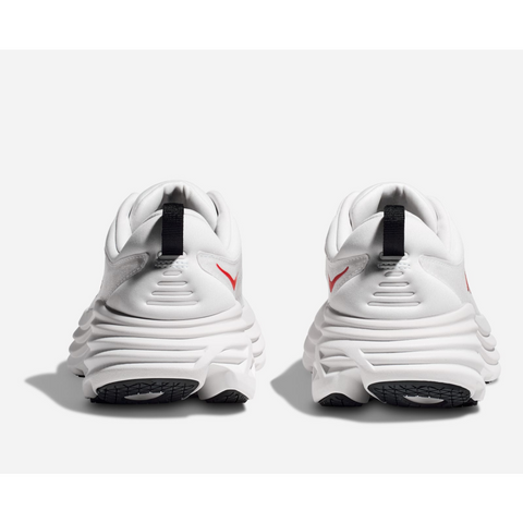 Hoka Men's White/Red Bondi 8 Sneakers | Hoka In Lebanon