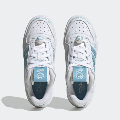 Adidas Women's White & Blue Forum Low Sneaker | Adidas In Lebanon