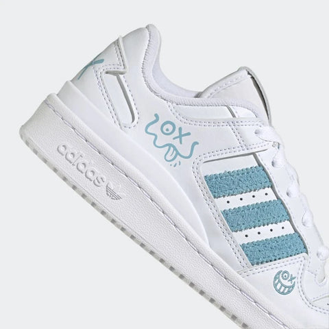 Adidas Women's White & Blue Forum Low Sneaker | Adidas In Lebanon