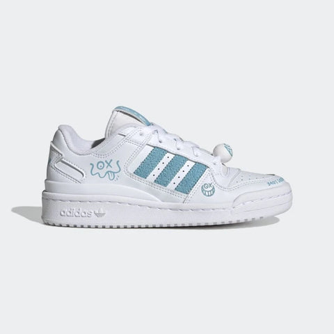 Adidas Women's White & Blue Forum Low Sneaker | Adidas In Lebanon
