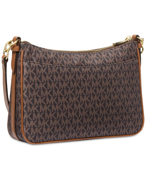 Michael Kors Women's Brown Jet Set Medium Top Zip Pochette Crossbody Bag | Michael Kors In Lebanon