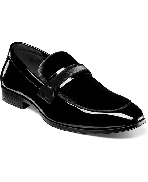 Stacy Adams Men's Black Patent Leather & Velvet Danton Loafers | Stacy Adams in Lebanon