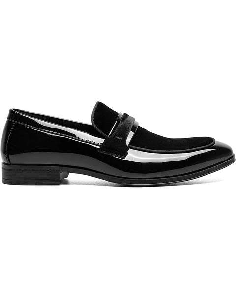 Stacy Adams Men's Black Patent Leather & Velvet Danton Loafers | Stacy Adams in Lebanon