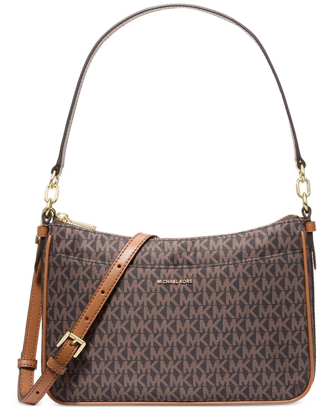 Michael Kors Women's Brown Jet Set Medium Top Zip Pochette Crossbody Bag | Michael Kors In Lebanon