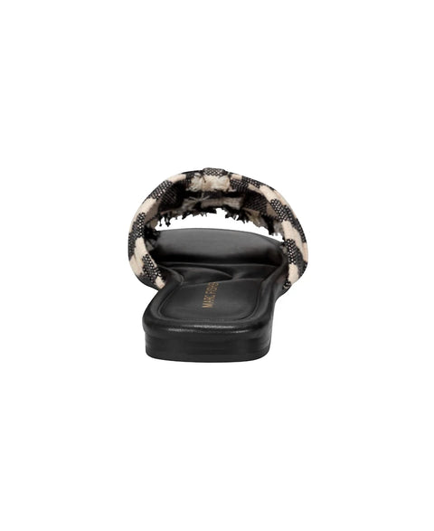Marc Fisher Women's White & Black Orbit Knotted Flat Slipper | Marc Fisher In Lebanon