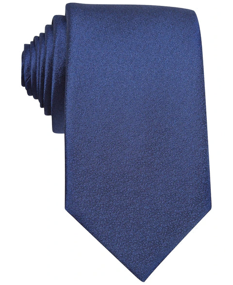 Bar III Men's Navy Solid Slim Tie Slim Skinny Self Tie  | Bar III In Lebanon