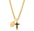 Steeltime Men's Gold Tone Cross & St. Benedict Pendant Necklace |Steeltime In Lebanon