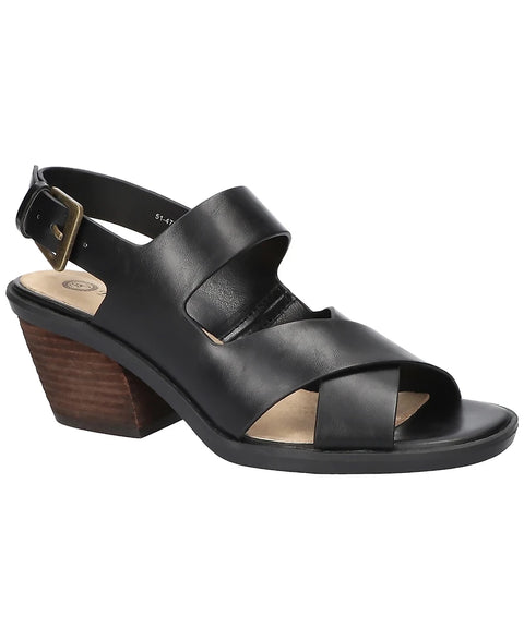 Bella Vita Women's Black Leather Cameron Block Heel Sandals | Bella Vita In Lebanon