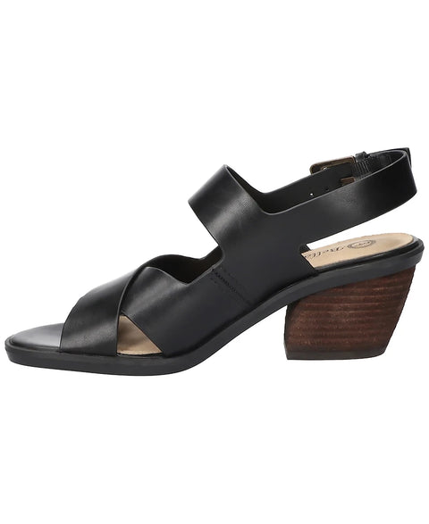 Bella Vita Women's Black Leather Cameron Block Heel Sandals | Bella Vita In Lebanon