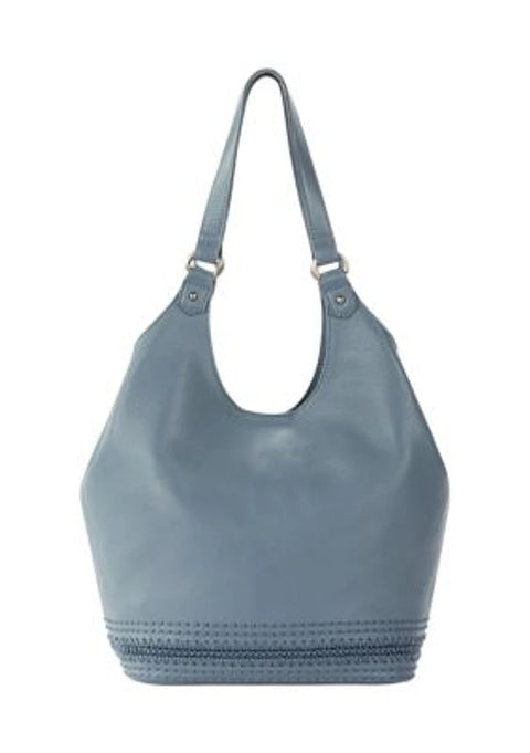 The Sak Women's Ice Blue Roma Leather Shopper Double Shoulder Straps Bag | The Sak In Lebanon