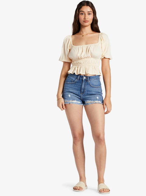 Roxy Women's Beige Warm Winds  Blouse  | Roxy In Lebanon