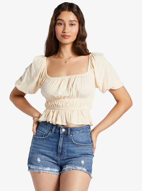 Roxy Women's Beige Warm Winds  Blouse  | Roxy In Lebanon