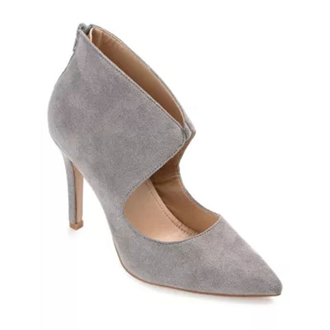 Journee Collection Women's Grey Heels ACS867 shr