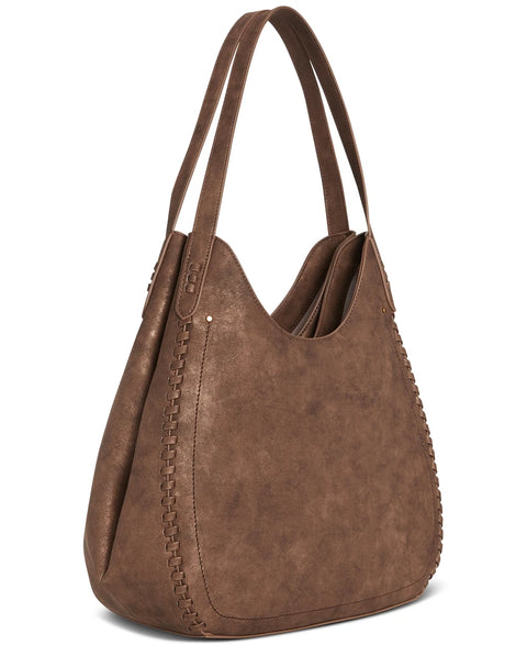 Style & Co Women's Brown Whip-Stitch Soft Hobo Bag | Style & Co In Lebanon