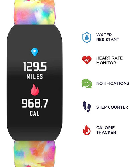 iTouch Unisex Multicolor Tiedye Silicone Strap Active Smartwatch | iTouch in Lebanon