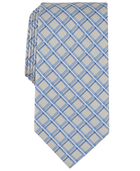 Michael Kors Men's Taupe Helder Check Tie | Michael Kors In Lebanon