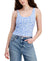 Hippie Rose Women's Light Blue Mesh Corset Sleeveless Blouse| Hippie Rose In Lebanon