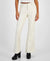 Dollhouse Women's Off White Leather High Rise Flare Pants | Dollhouse In Lebanon
